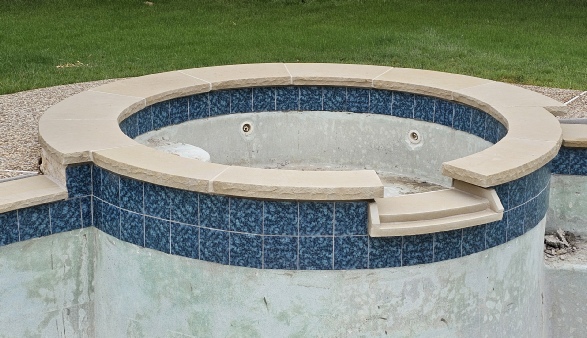 photo of pool and spa tile and coping replacement in McKinney, Texas